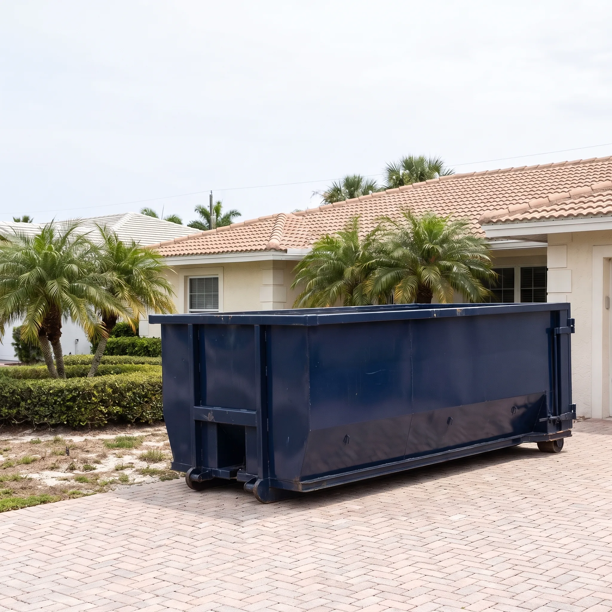 Dumpster on a Melbourne, FL job site